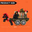 Chariot gonflable d'Halloween 10 pi avec DEL