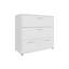 Commode, 4 tiroirs, 4 pieds, blanc