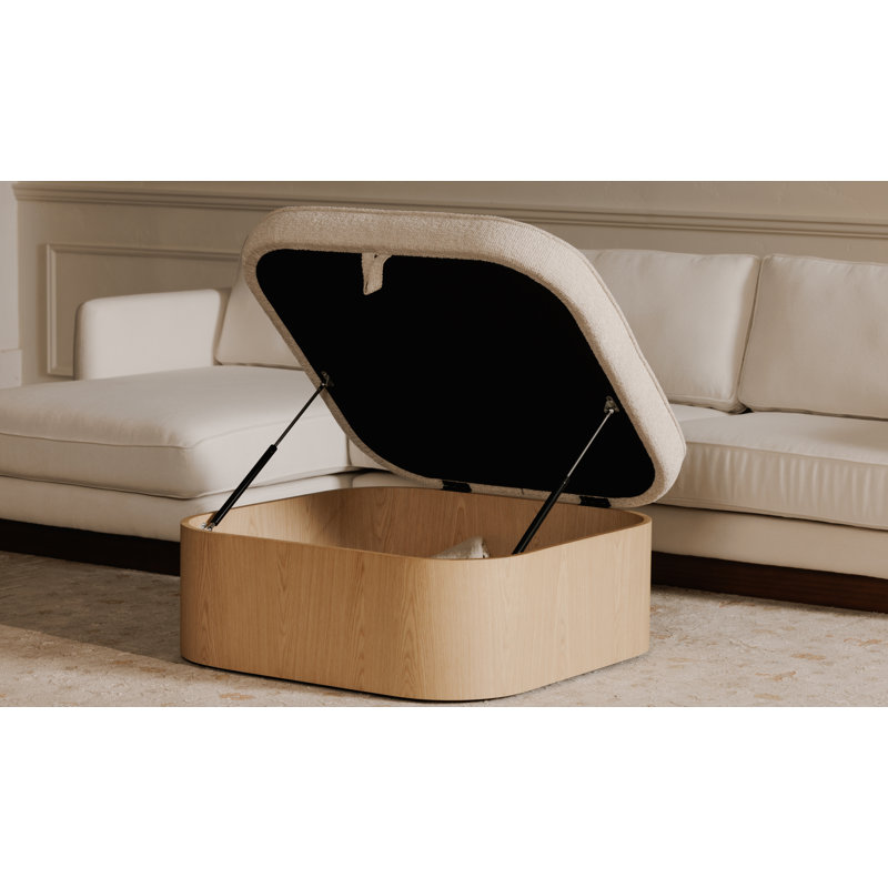 Sonny Square Standard Ottoman, Ash