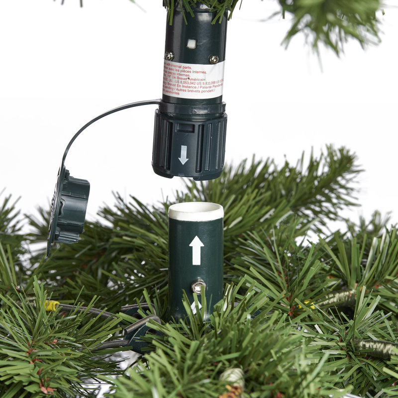 Home Heritage 9 Foot Pre-Lit Artificial Stanley Pencil Christmas Tree With Stand, 5', Multi