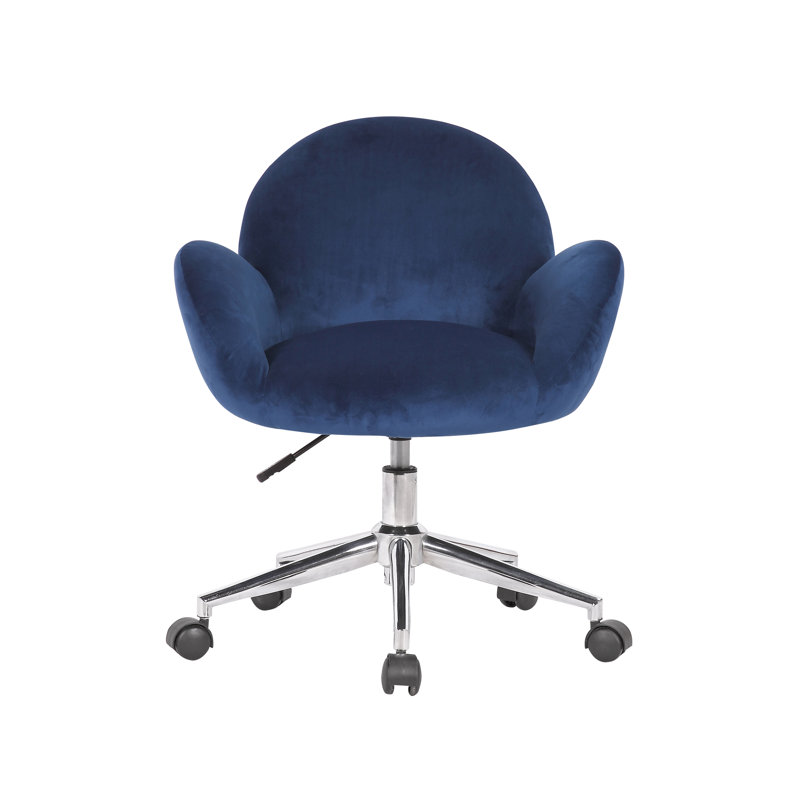 Velvet Office Chair, Blue