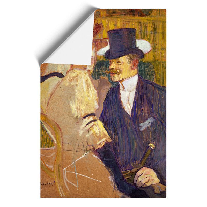 Englishman At The Cabaret Vol.1 by Henri De Toulouse-Lautrec - No Frame Painting, 59cm H x 42cm W x 0.1cm D