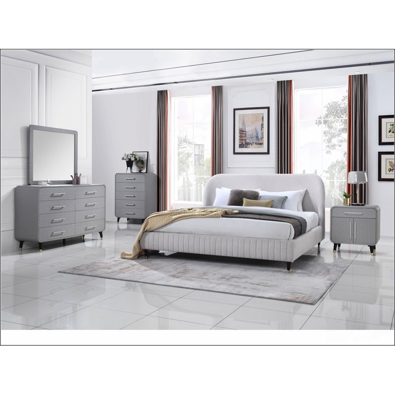 Grand lit tapissier Robuste et durable, moderne et simple, matériaux écologiques, facile à installer