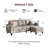 78'' Upholstered Sofa Couch With Ottoman-1010407973
