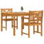 2 - Person Wood Patio Dining Set with Square Table-693459119
