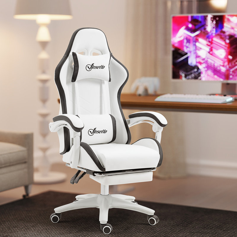 Gaming Chair, Black/White