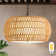 Avag 19.7" Boho Rattan 5 Lights Chandelier(Bulbs Included)
