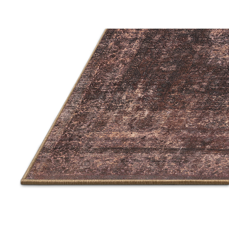 Tapis oriental brun foncé Rhythm, Rectangle 6 pi x 9 pi