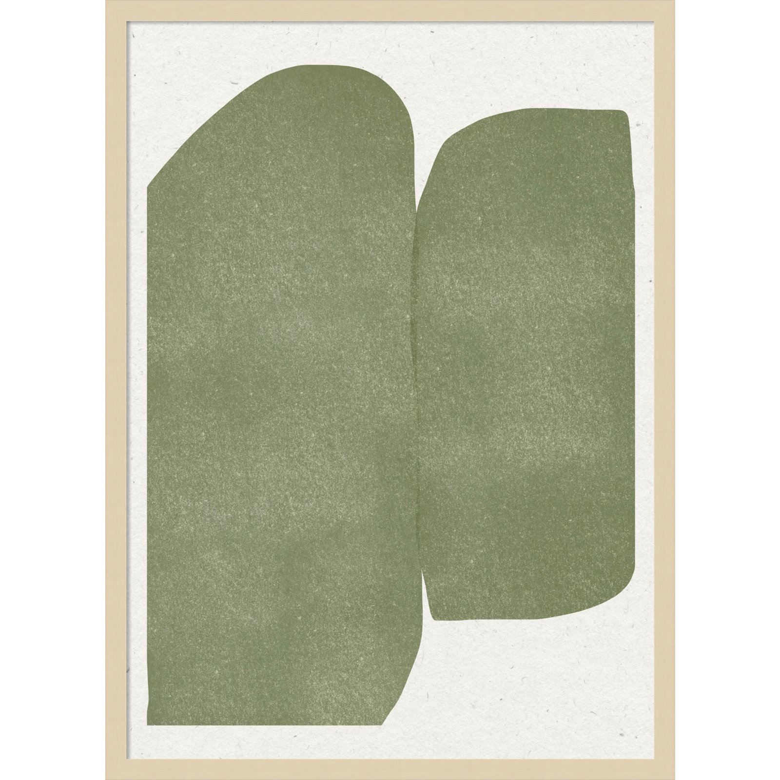 Rooney "Green Paper Cut Modern" Print, Brown, 33" H x 24" W