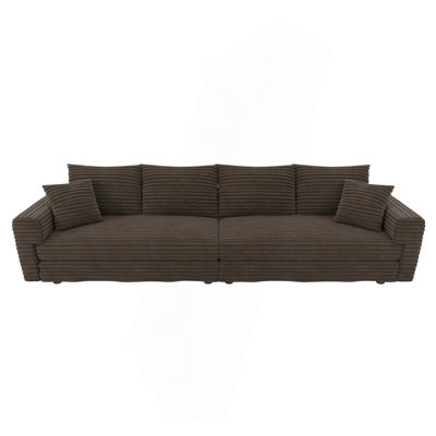 102.4 " Plush Corduroy 4-Seat Sofa