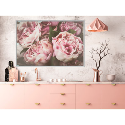 Gerahmter Fotodruck Pastel Peonies