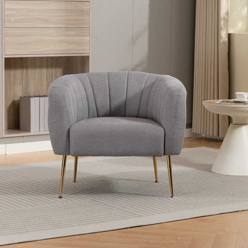 Upholstered Armchair, Grey