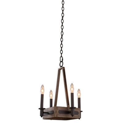 Duluth 4 LT Satin Bronze Chandelier Kalco