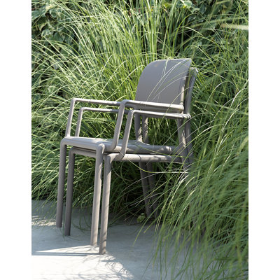 Achan Stackable Outdoor Patio Dining Armchair with Cushion