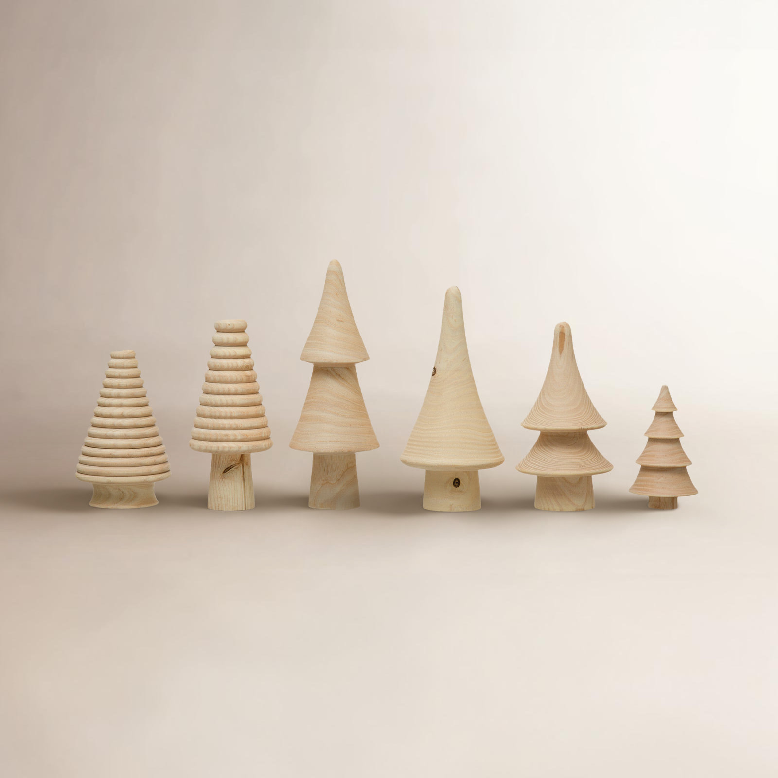 6-Piece Wooden Tabletop Tree Set