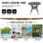 35.4" W Round Outdoor Bstro Coffee Table with Umbrella Hole