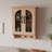 Multi-Functional Wood Wall Mounted Storage Cabinet With Hooks