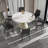 Modern Round White Pedestal Dining Table-484872850-484872849