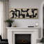 Contours abstraits de forme Mid-Century, œuvre d'art beige et noir, décoration de chambre à coucher rétro, très grande impression sur toile encadrée-111568062-96074539