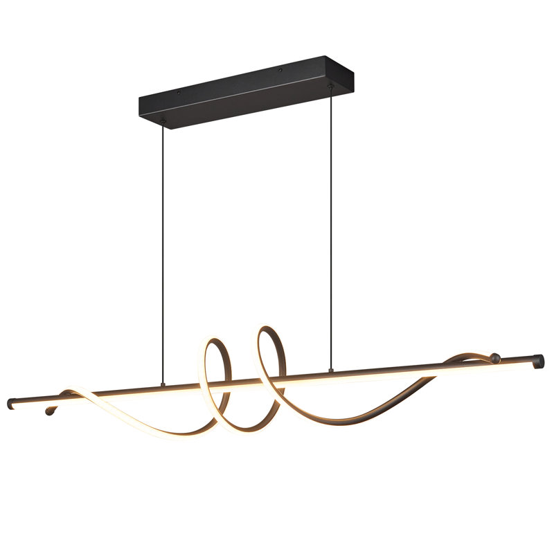 Luminaire moderne à DEL à intensité variable 3000K-6000K avec télécommande Luminaires suspendus à hauteur réglable Lustres irréguliers pour salon Îlot de cuisine Chambre à coucher