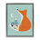 Art mural encadré, "Fox & Snowy Village", par Andy Westface