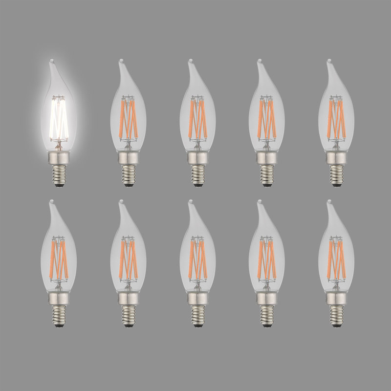 Ampoule à DEL à intensité variable CA10 6 W Mclellan blanc chaud E12 / base candélabre