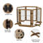 Clôture pour chien très large avec porte de passage, barrière pour animaux préassemblée verrouillable