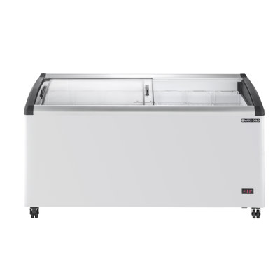 Maxx Cold Curved Glass Top Chest Freezer Display, 12.36 cu. ft. Storage Capacity, in White