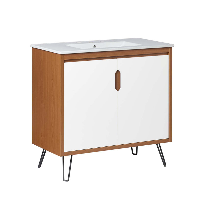 Meuble-lavabo de 36 po Modway Energize, Blanc