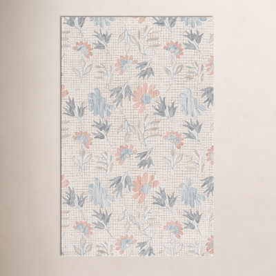 Hand-Tufted Wool Floral Rug