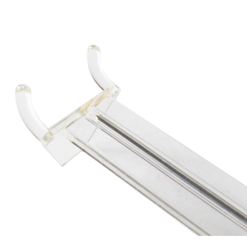 FixtureDisplays Fixture Hook, Pegwall 4" Clear Plastic