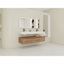 Meuble-lavabo mural 60 po avec lavabo double en résine, tiroir à fermeture en douceur et fixation à flotteur-1876050992