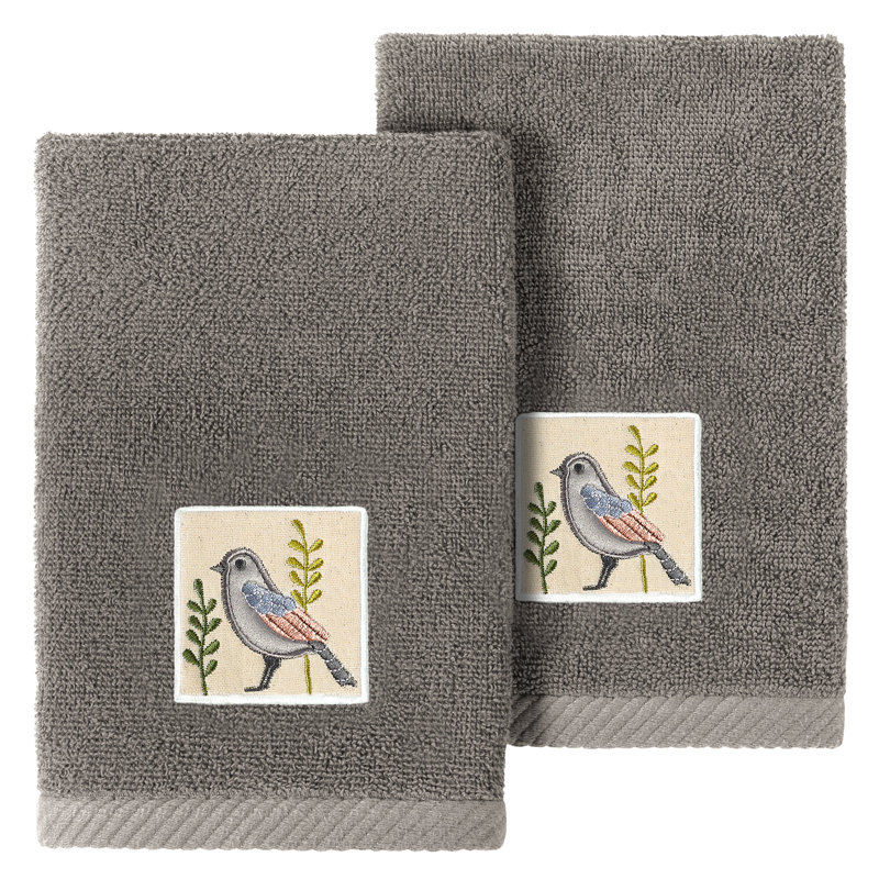 Turkish Cotton Fingertip Towel, Charcoal