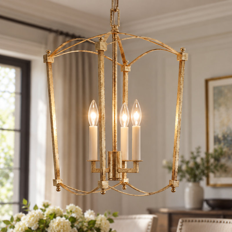 Lustre lanterne à 3 lumières