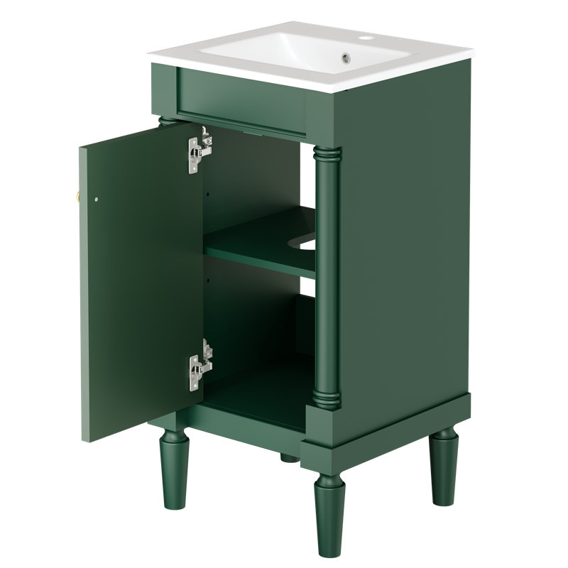 Armoire de salle de bain 18 x 16 po avec tablette réglable et charnières à fermeture en douceur