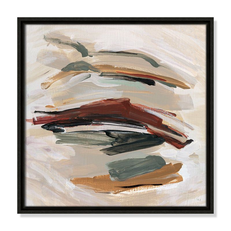 Carmina Spring Shadows by Susan Jill - Floater Frame Painting on Canvas, 17.5" H x 17.5" W, Espresso 