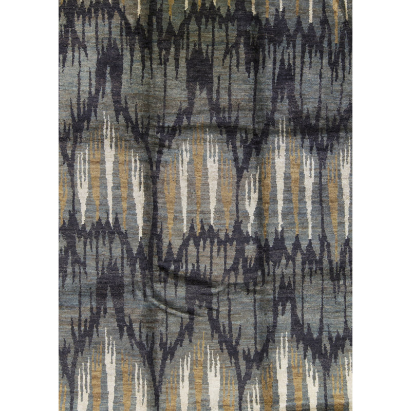 Hand-Knotted High-Quality Gray Area Rug