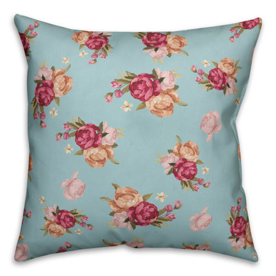  Vintage Roses Throw Pillow