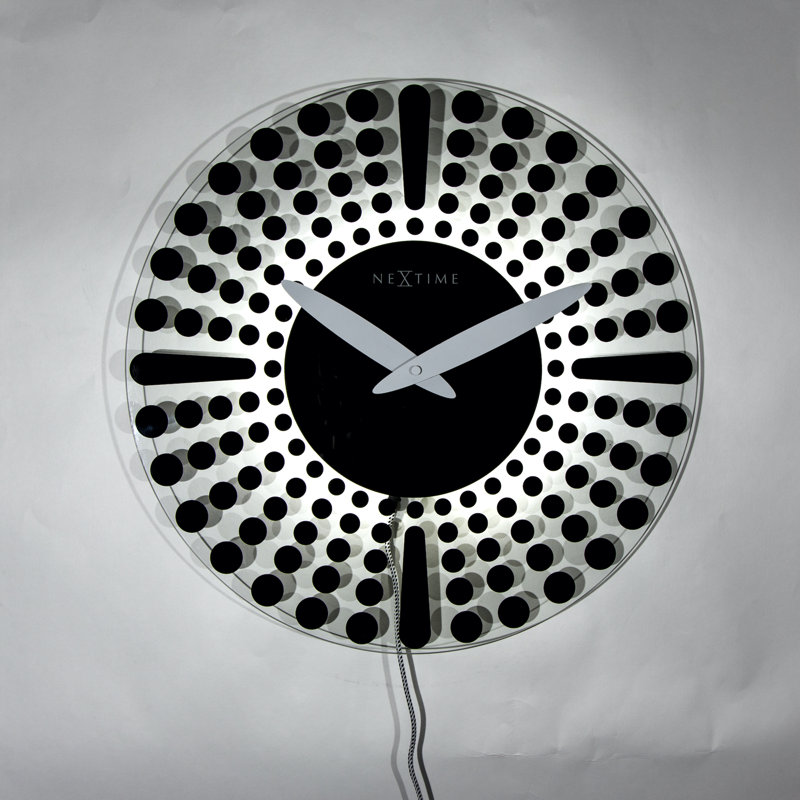 Gowanda Glass Wall Clock, Red