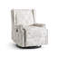 Upholstered Classic Wing Back Manual Handle Swivel Rock Glider Recliner with Naihead Trims-1306698936