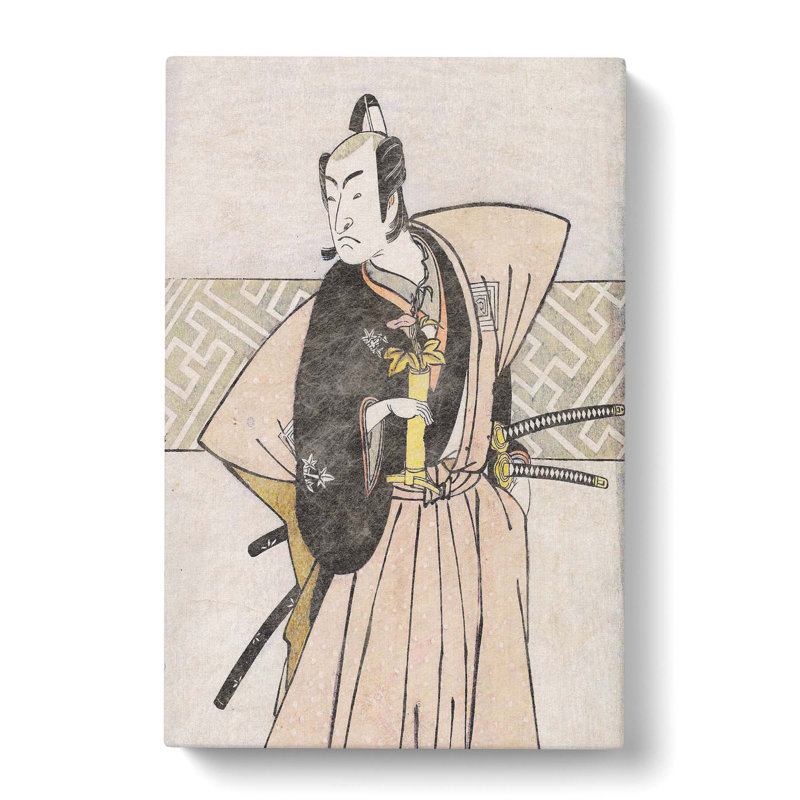 Samurai Ichikawa Omezo by Katsukawa Shunko - Wrapped Canvas Print, 50cm H x 35cm W x 3cm D