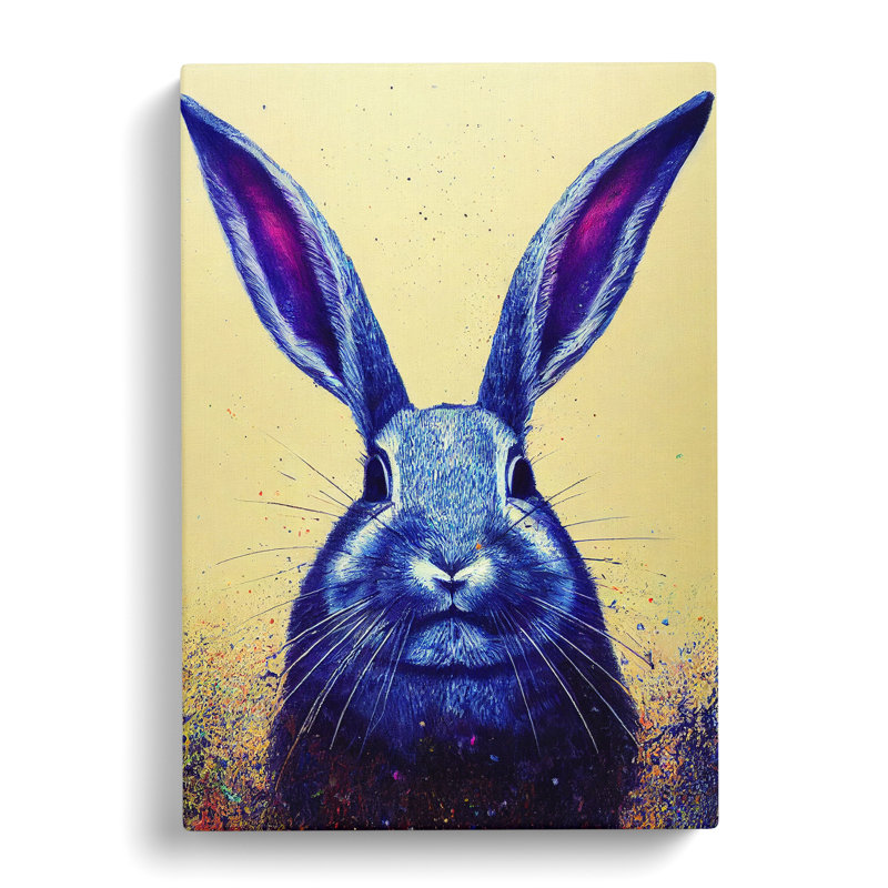 Hiddenite Rabbit Hydrodipped - Wrapped Canvas, 76cm H x 50cm W