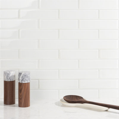 Lucid 2" x 8" Glass Brick Look Subway Wall Tile (36 pieces 4 sq.ft./Box)