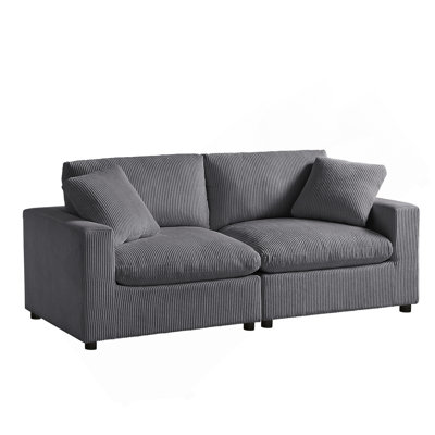 Chelsea Modular  2-Piece Sofa - Charcoal