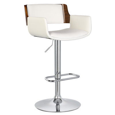 Swivel Upholstered Adjustable Height Counter Stool with Metal Frame