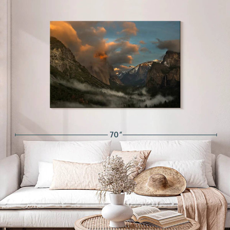 Alvord Yosemite ciel nuageux, H 30 po x l 45 po