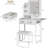 Small Makeup Vanity With Charging Station & Fabric Drawers Extendable Vanity Desk-13248984