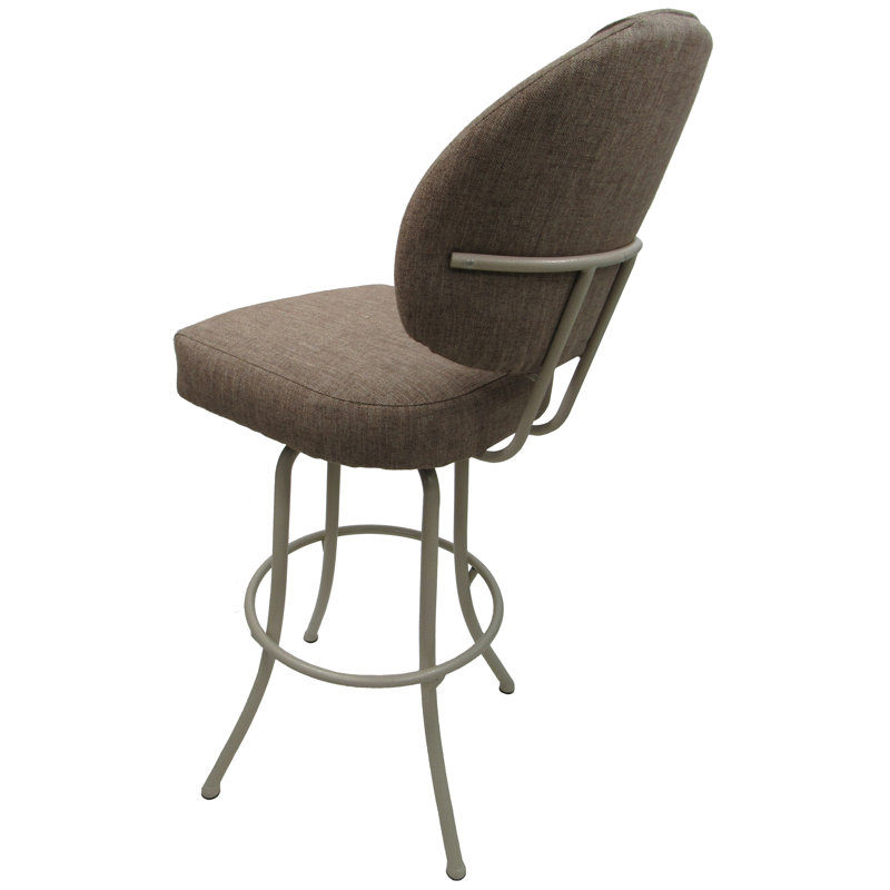 Ostrander Swivel Bar Stool, Gray, Gray, Bar Stool (30" Seat Height)