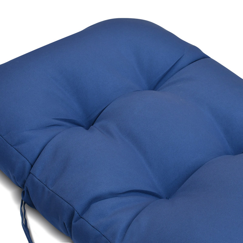 Outdoor 4'' Adirondack Chair Seat Cushion, Two-Piece Set, Navy
