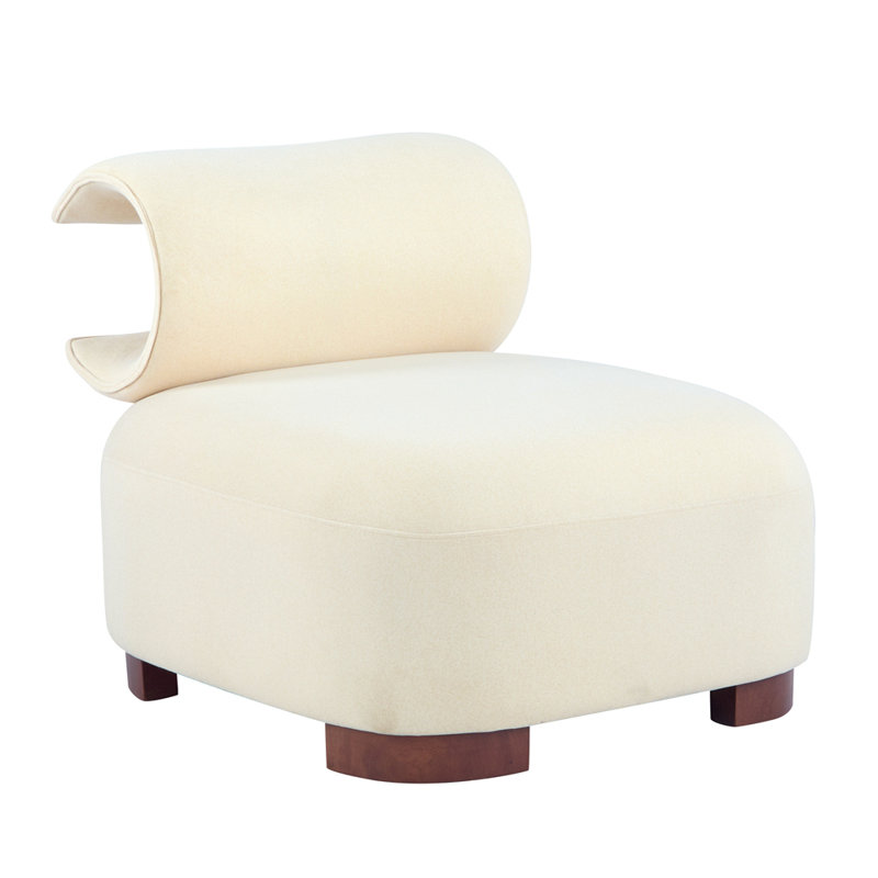 Chaise d'appoint moderne en polyester brun pour le salon - Animaux de compagnie, Beige